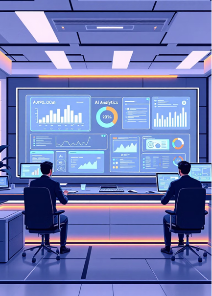 AI Analytics Dashboard representing automation